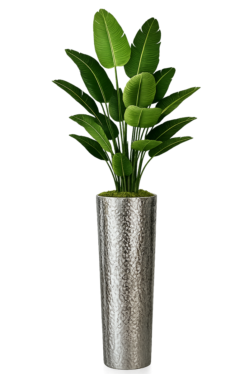 stainless steel indoor plant pots Mirror Silver Stainless Steel Flower Pot – Large Modern Floor Planter –  reddiamondfurniture