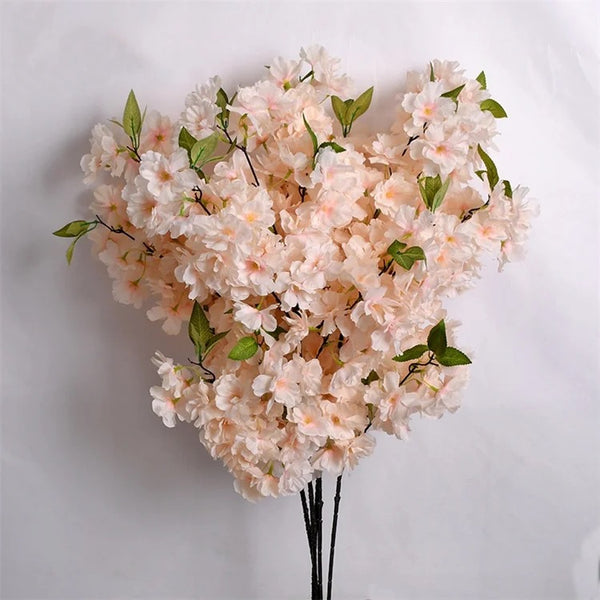 Cherry Blossom Artificial Peach Flowers Stems 3pc