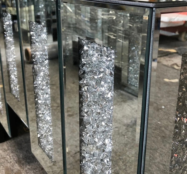 Diamond Crush Glass Coffee Table WXF-563