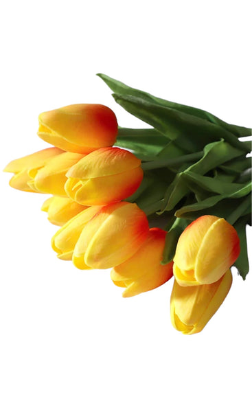 Tulip Artificial Flower Sunset- pack of 5 stems