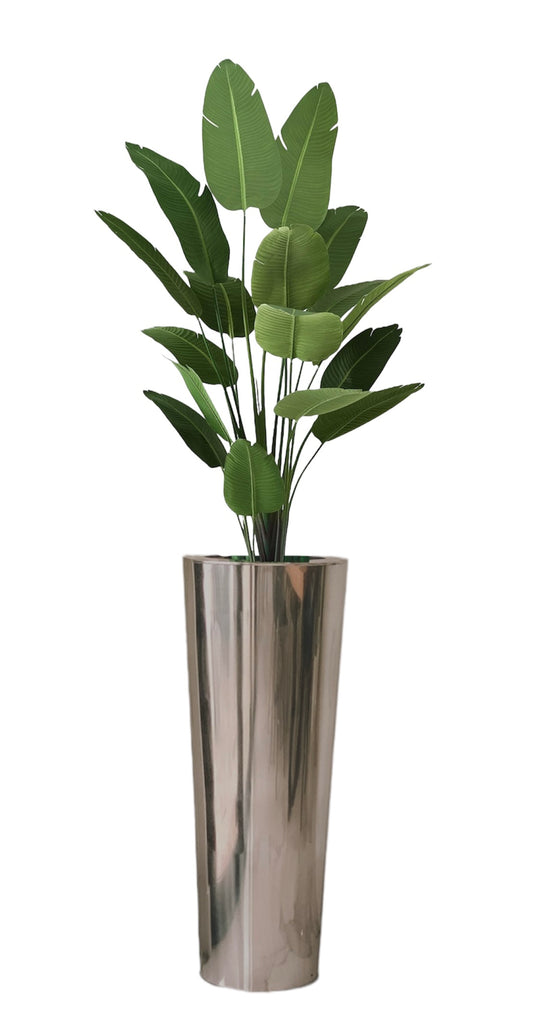 Luxury Silver Modern Flower Vase-MEDIUM