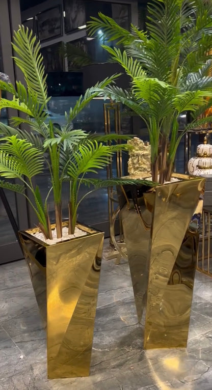 Modern Twist Gold Vase-XLARGE