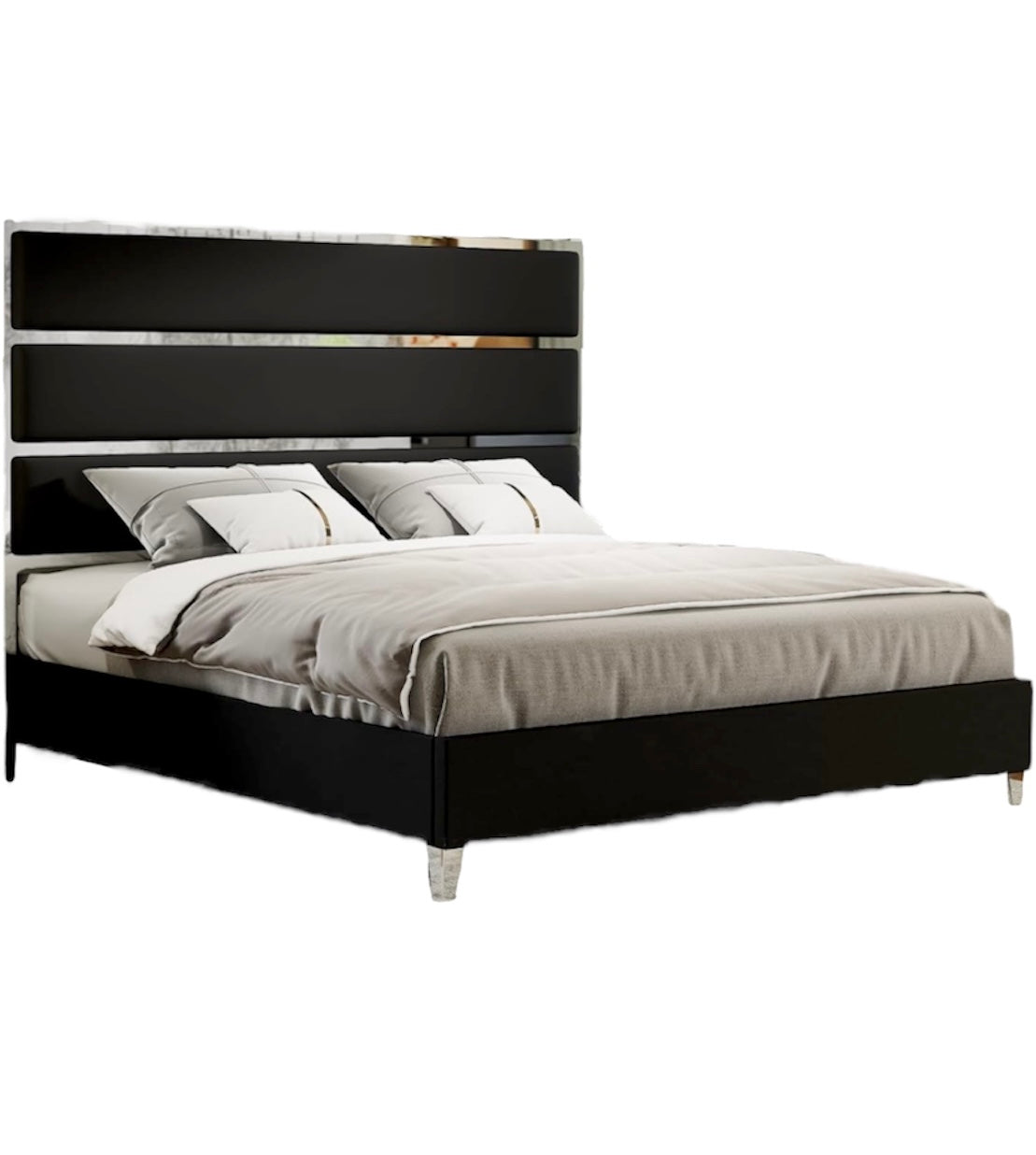 CHLOE BLACK QUEEN BED