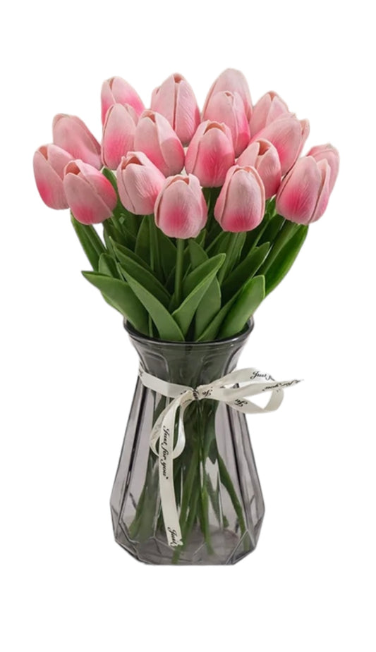 Tulip Artificial Flower Pink- pack of 5 stems