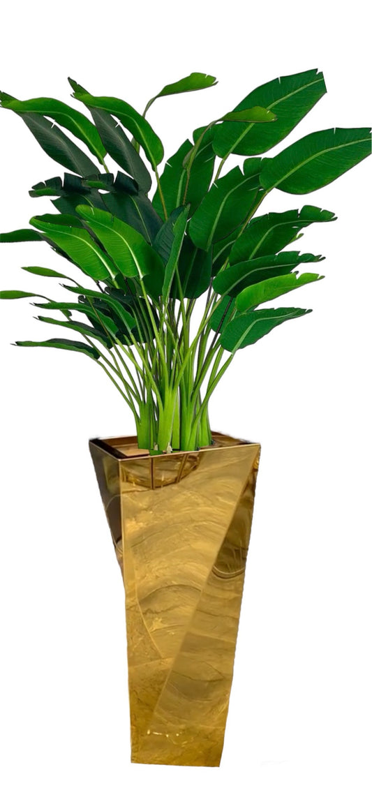 Modern Twist Gold Vase-LARGE