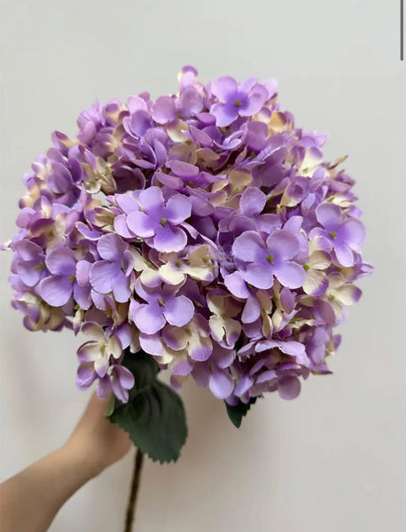 5 Heads Artificial Hydrangea Purple