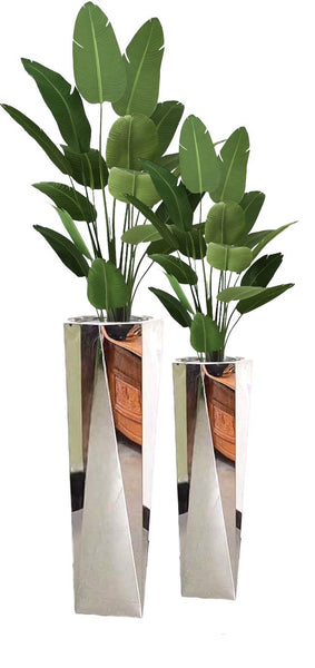 Modern Silver Vase-MEDIUM