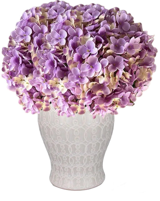 5 Heads Artificial Hydrangea Purple