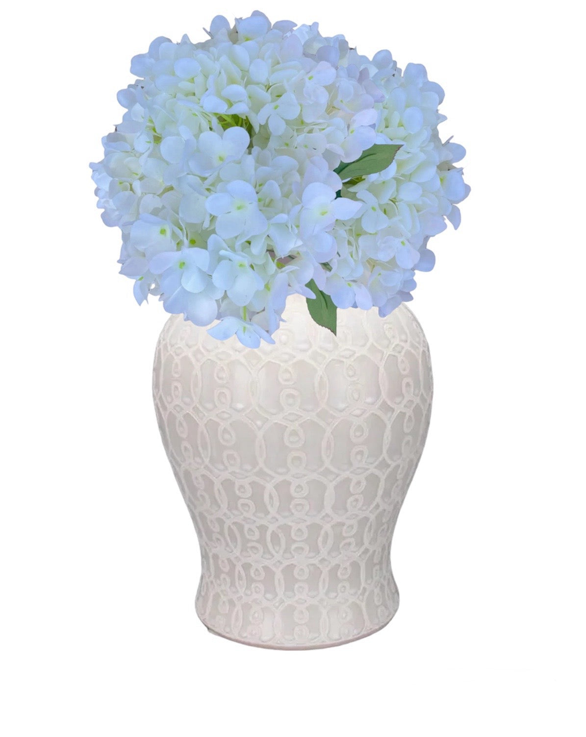 5 Heads Artificial Hydrangea White