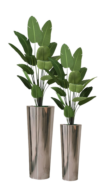 Luxury Silver Modern Flower Vase-MEDIUM