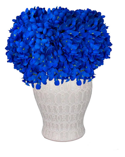 5 Heads Artificial Hydrangea Blue