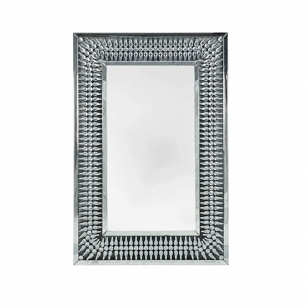 Teardrop Diamond Silver Wall Mirror