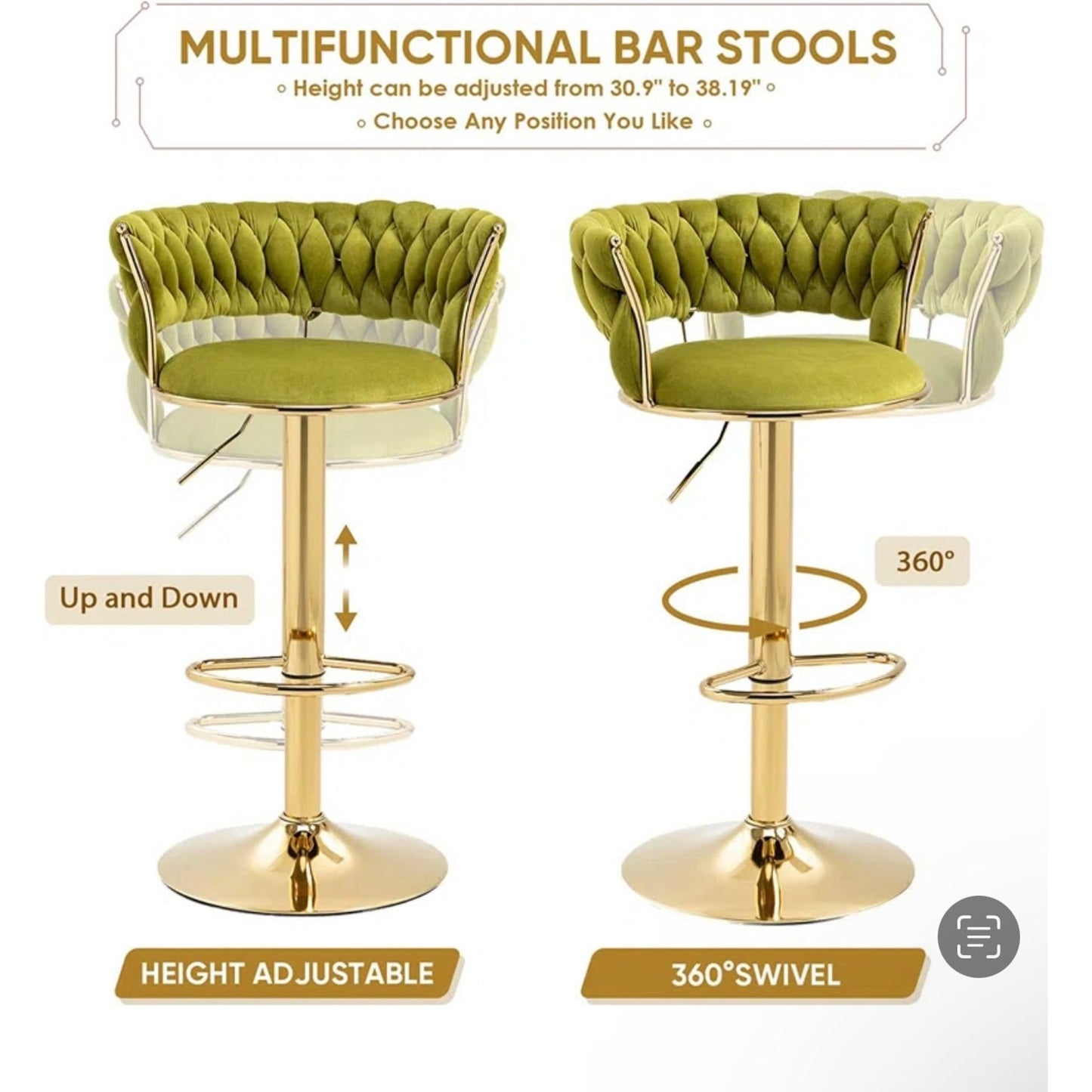 Noven Green Barstools