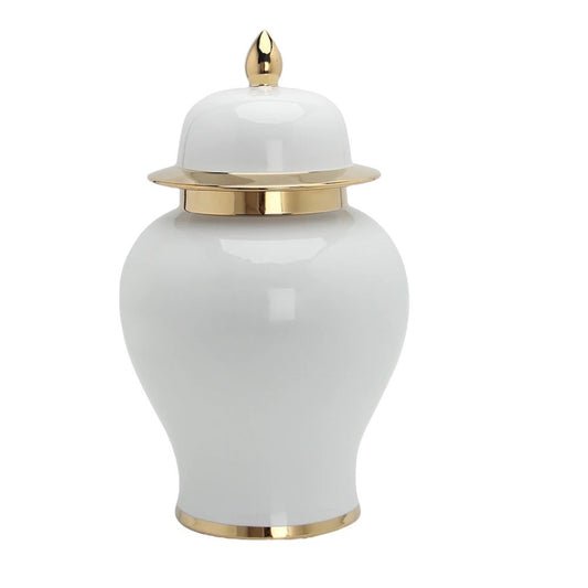 Nordic style white and gold temple vase j180-l