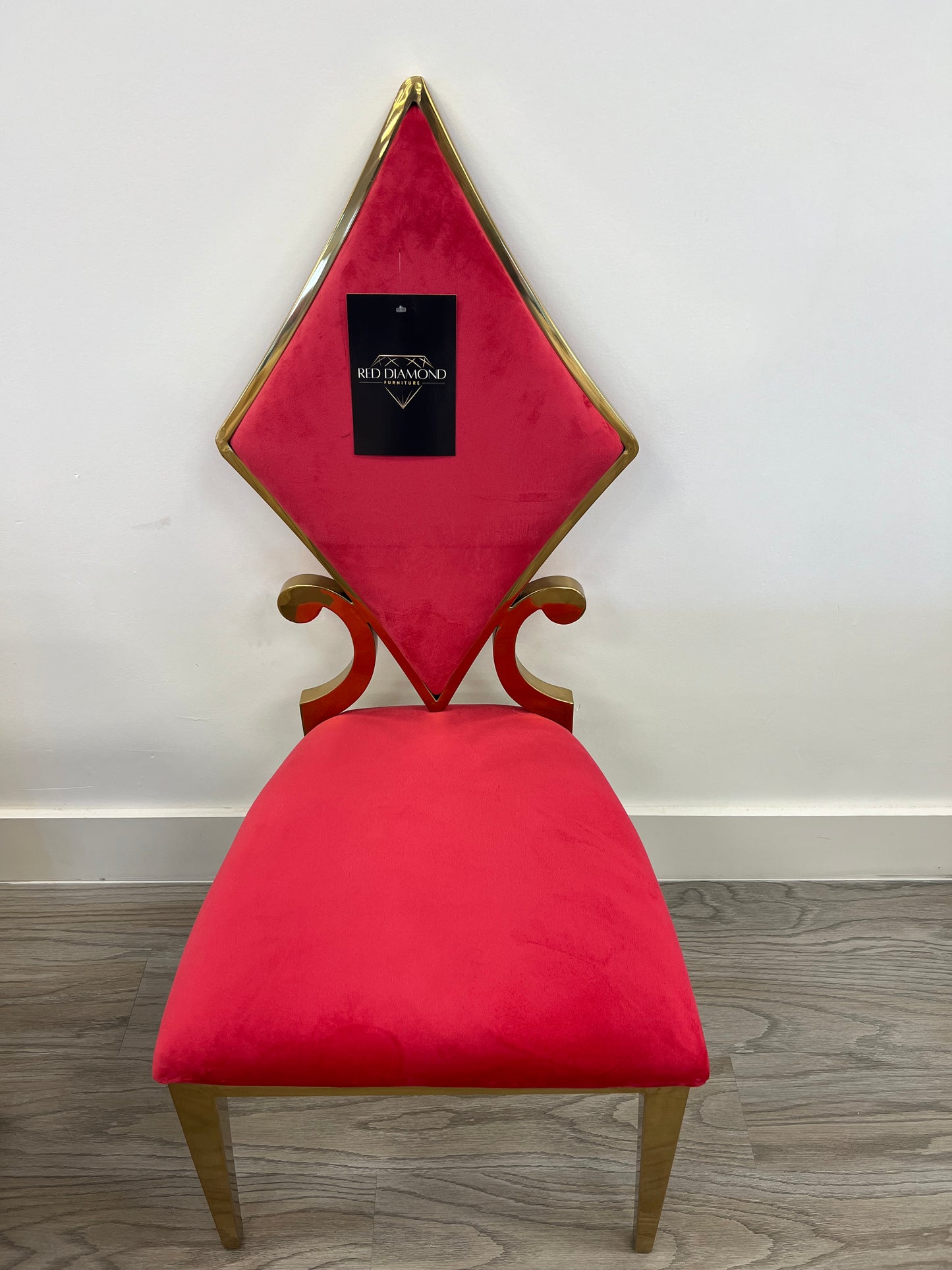 Luxury Modern Velvet Poker Symbol Dining Chair