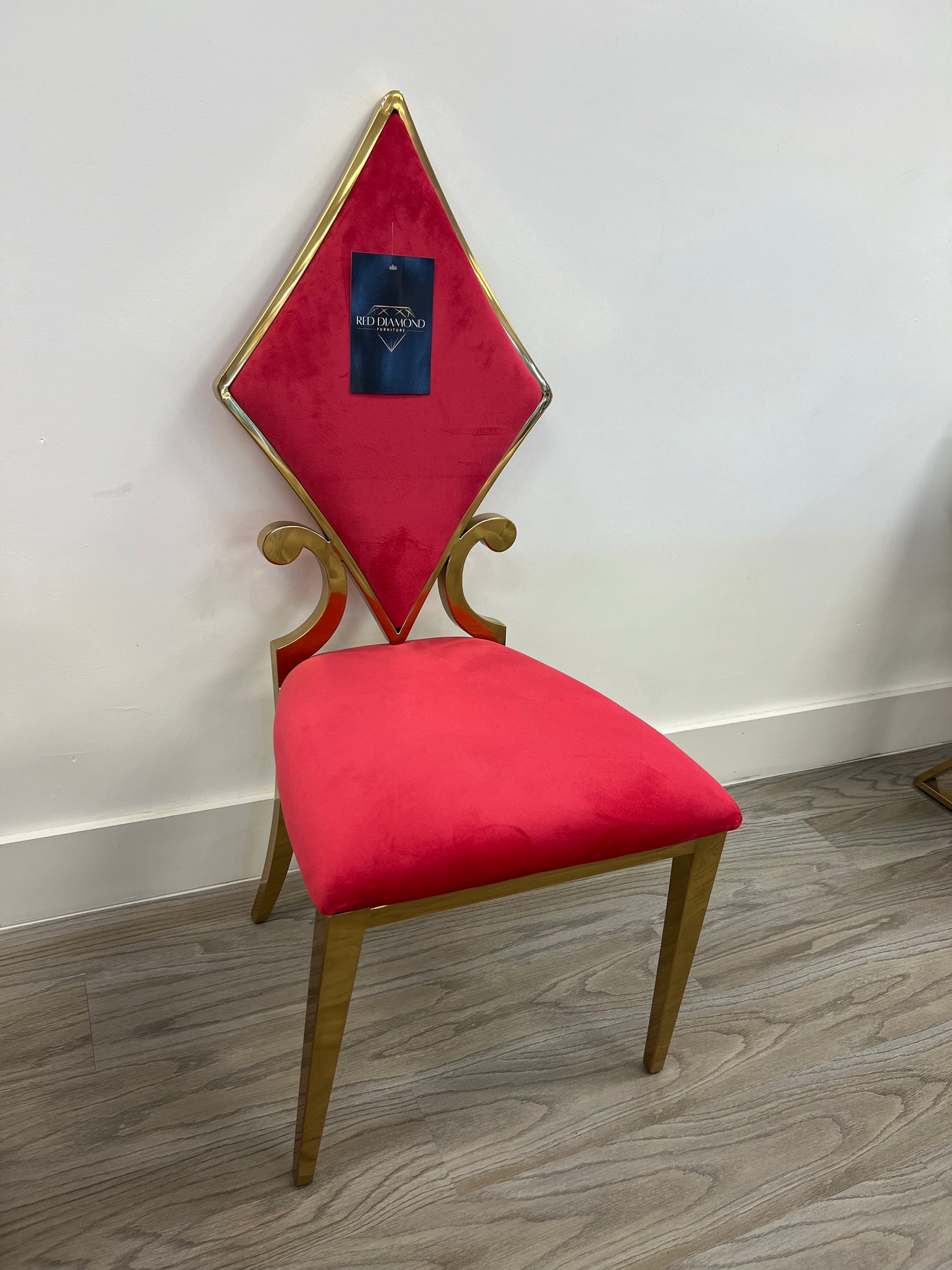 Luxury Modern Velvet Poker Symbol Dining Chair