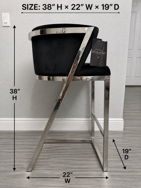 Modern designer bar furniture metal sliver leg bar chairs stool