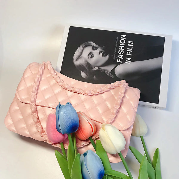 LUX PINK HANDBAG FLOWER VASE