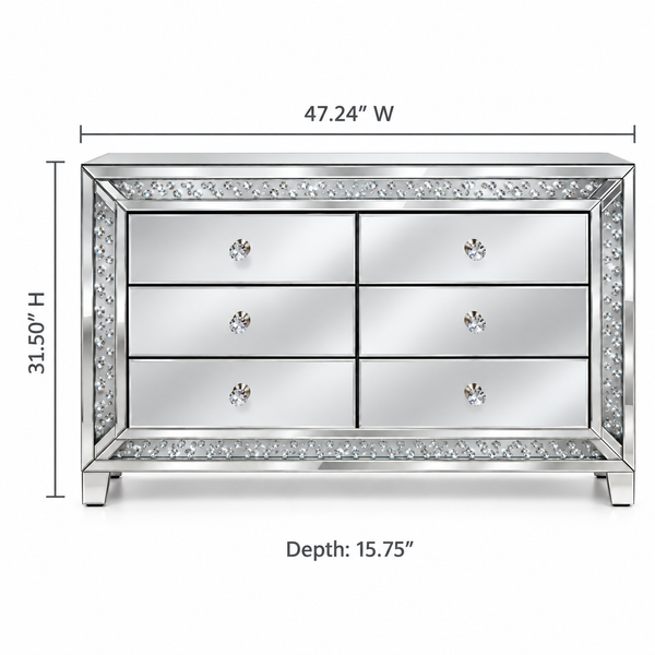 LED OCTAGONAL MIRROR DRESSER WXF-2139