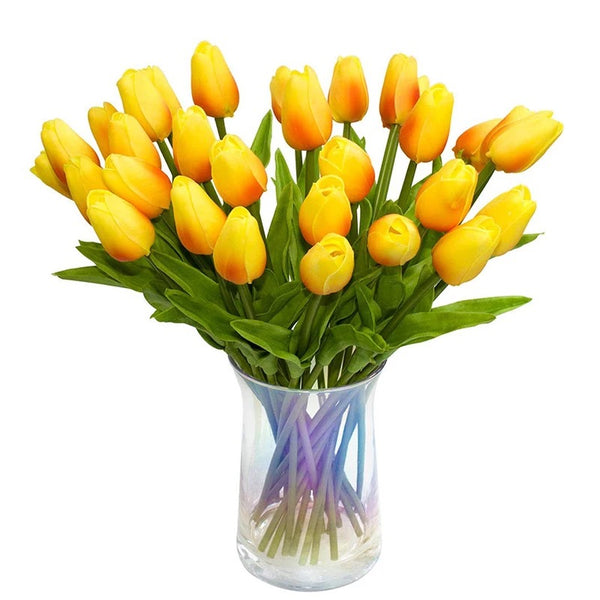 Tulip Artificial Flower Sunset- pack of 5 stems