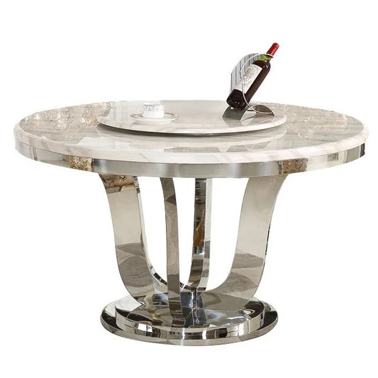 Suzen Round Marble top Dining Table