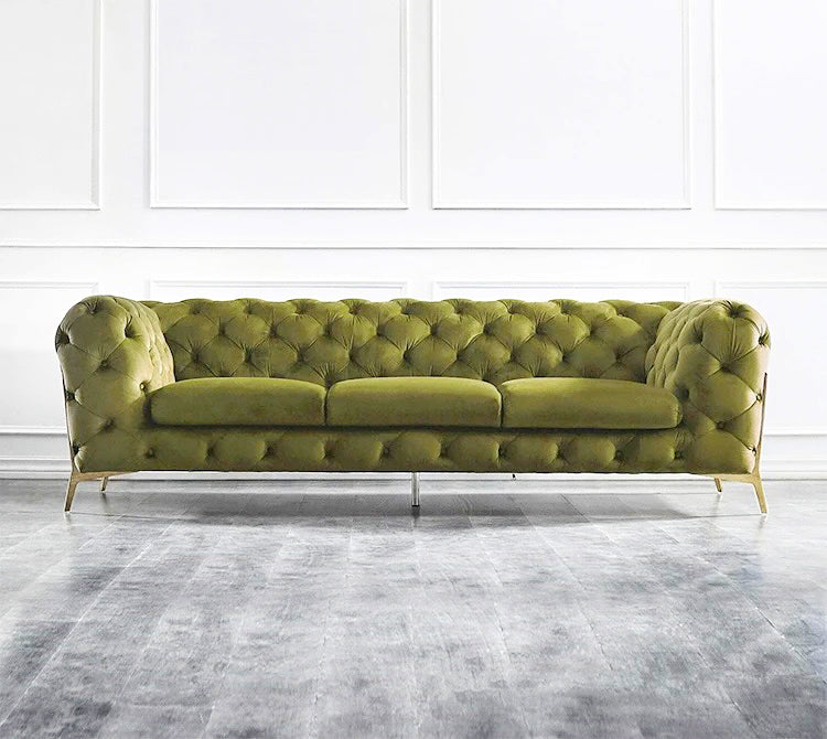 Mandy Diamond Cut Velvet Sofa three seater