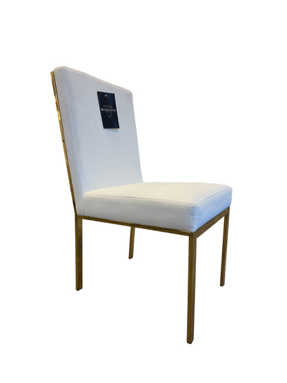 Diamond X Velvet Dining Chair Cream