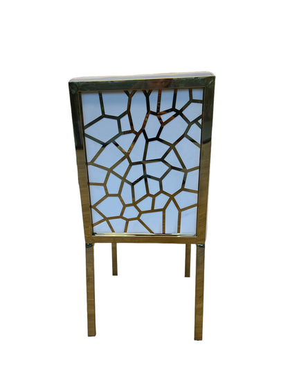 Diamond X Velvet Dining Chair Cream