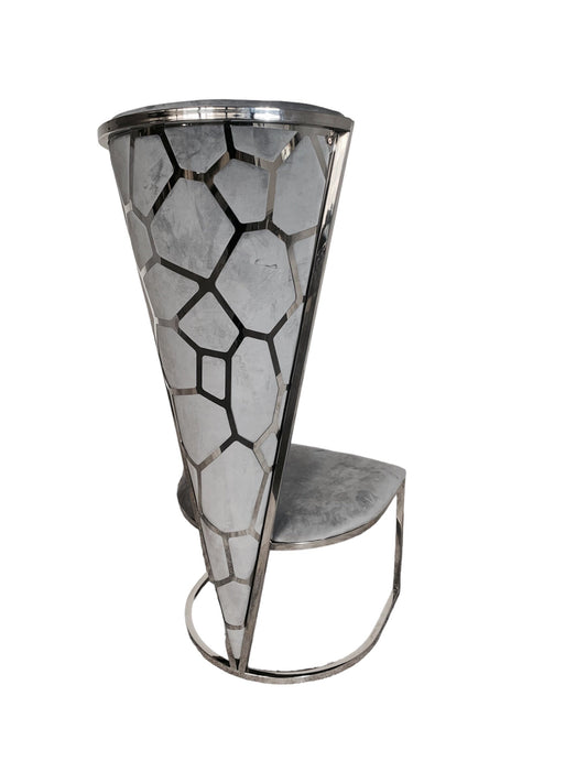 Diamond Velvet Gray Dining Chair