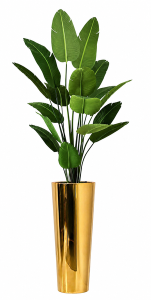 gold tall plant pot Gold Modern Flower Vase Large – Decorative Tall Planter