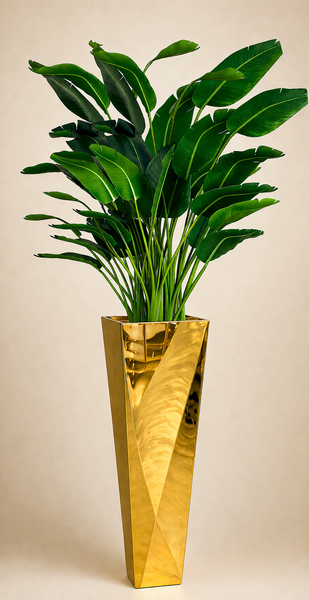 Modern Gold Stainless Steel Vase Large – Luxury Tall Floor Decor | Red Diamond Furniture