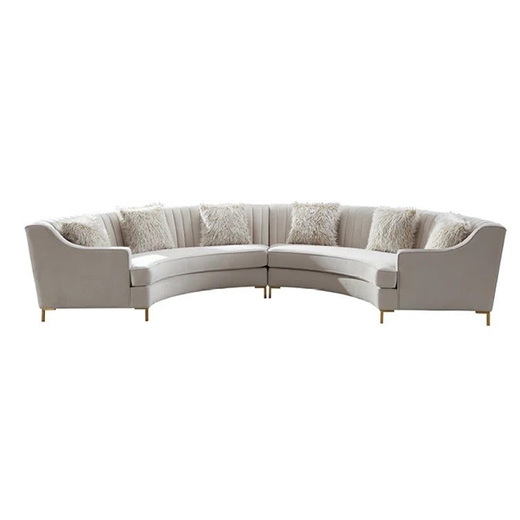 Round Modern Velvet Couch