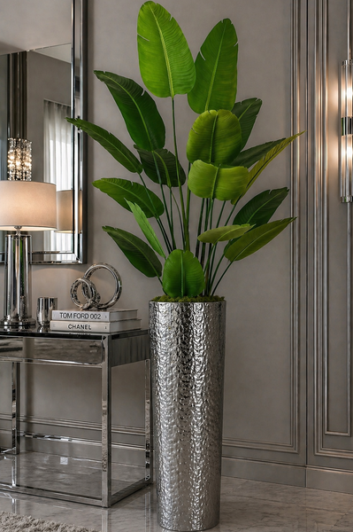 Mirror Silver Stainless Steel Flower Pot – Large Modern Floor Planter | Red Diamond Furniture Website Seo