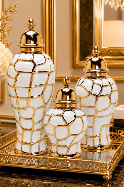 Luxury Golden Ginger Jar J198