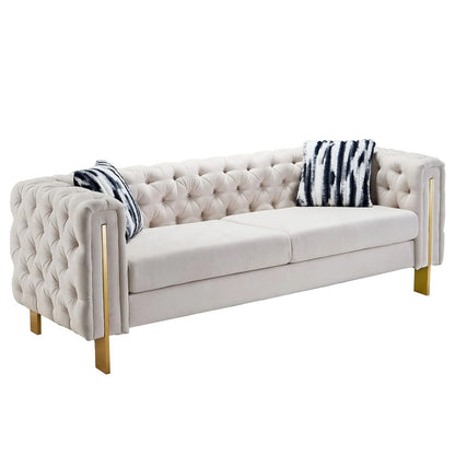 Francine Cream Three Seater Sofa