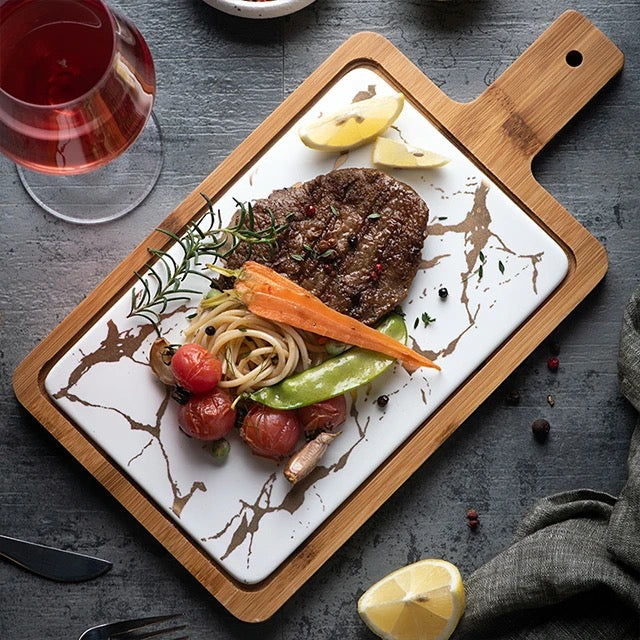 Ceramic steak plates