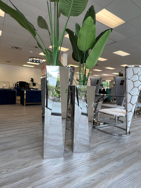 Modern Silver Vase-MEDIUM
