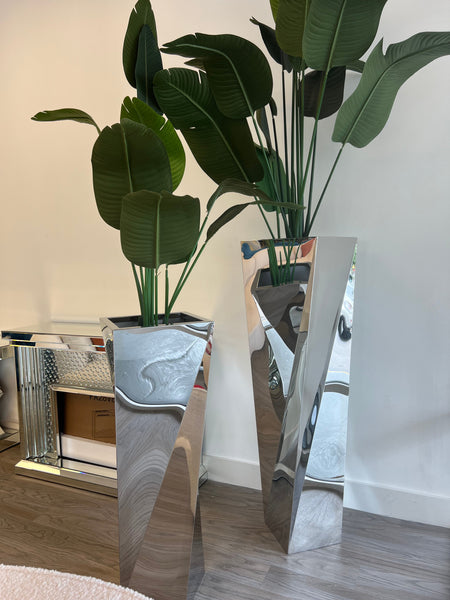 Modern Twist Silver Vase-XLARGE