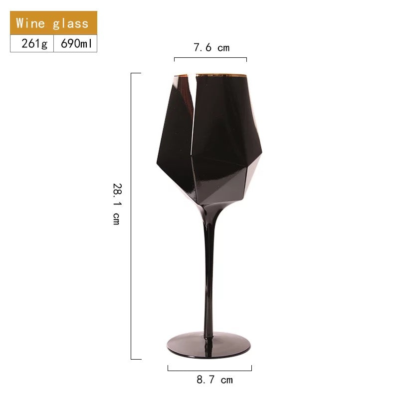 Black blind tasting wine glass