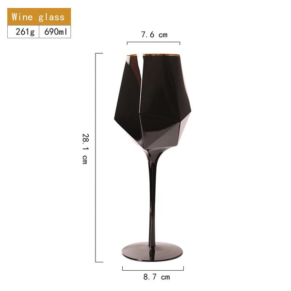 Black blind tasting wine glass