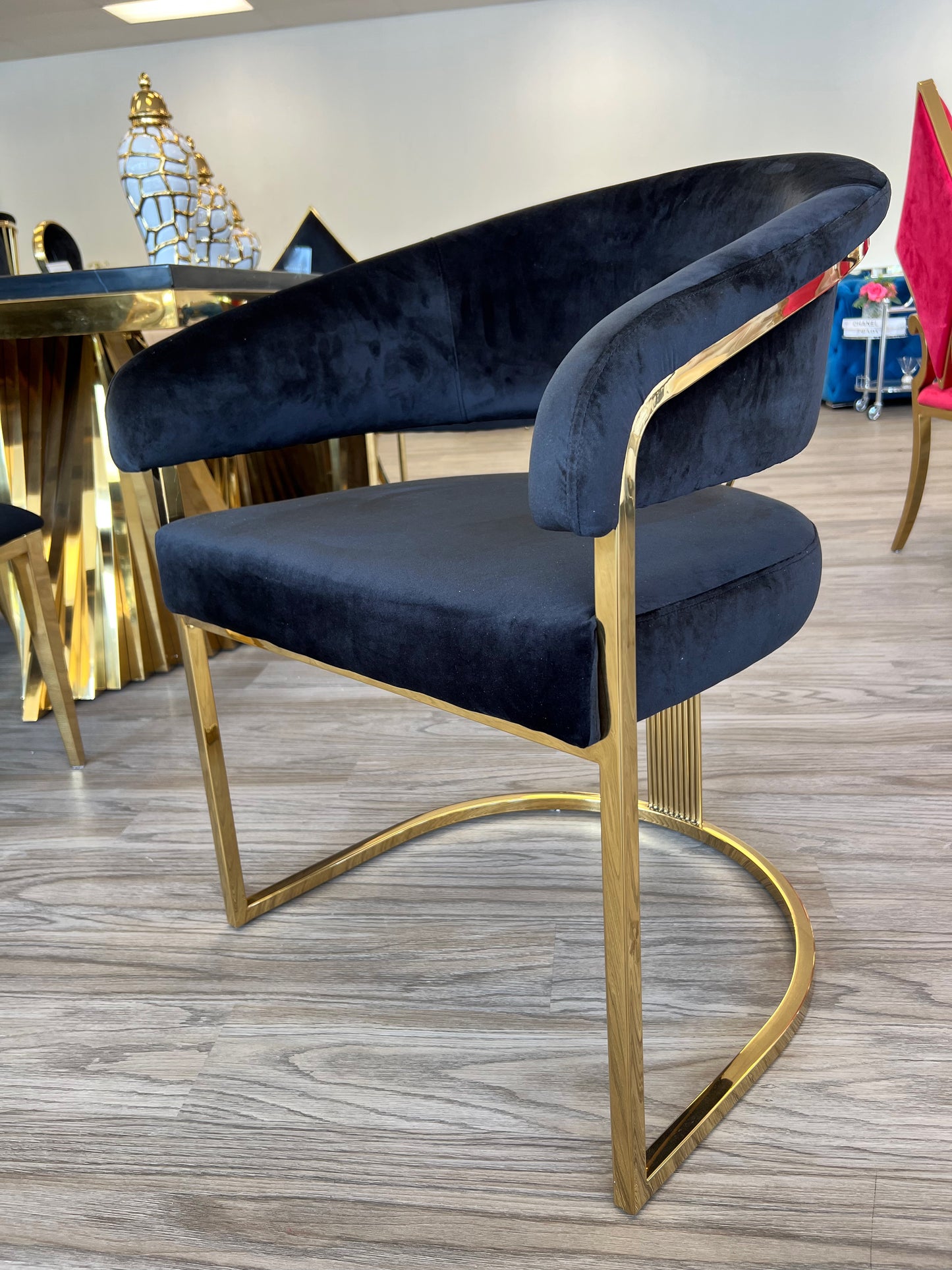 Nordic velvet dining chairs