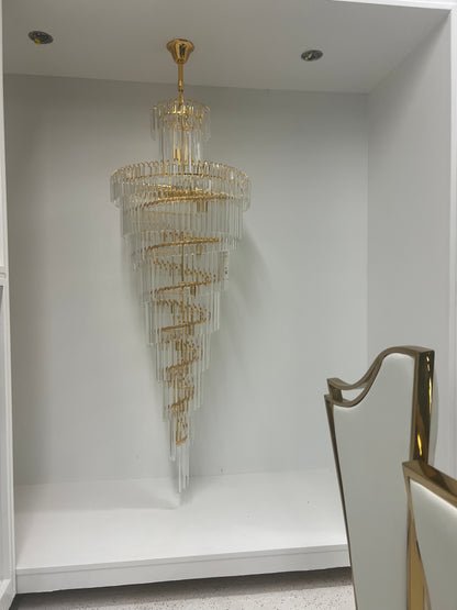 Modern luxury large gold chandelier