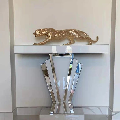 White Mirrored Console Table WXF-1218