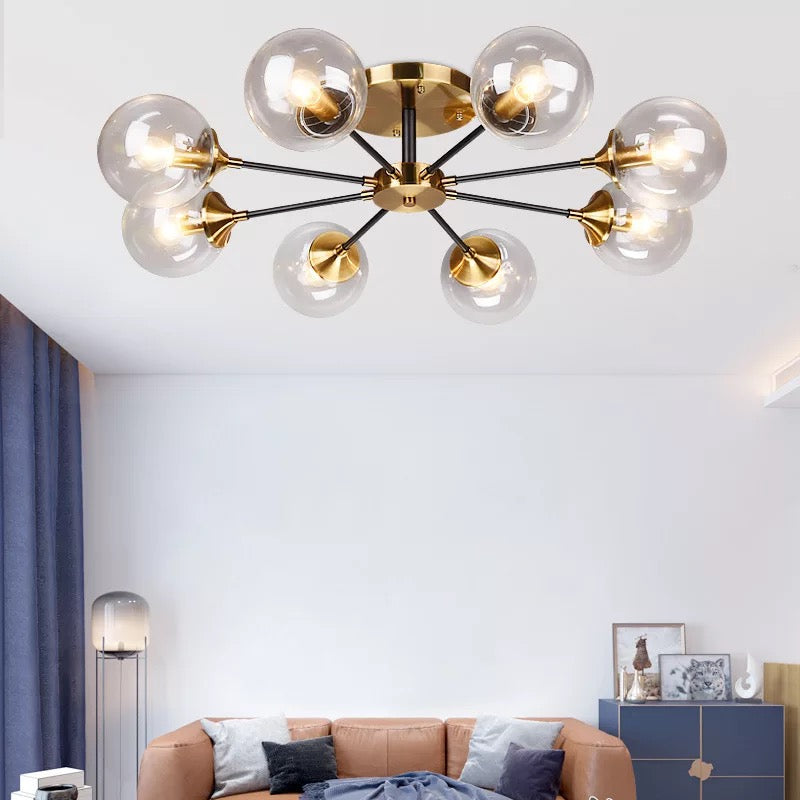 modern lamp magic bean glass gold chandelier