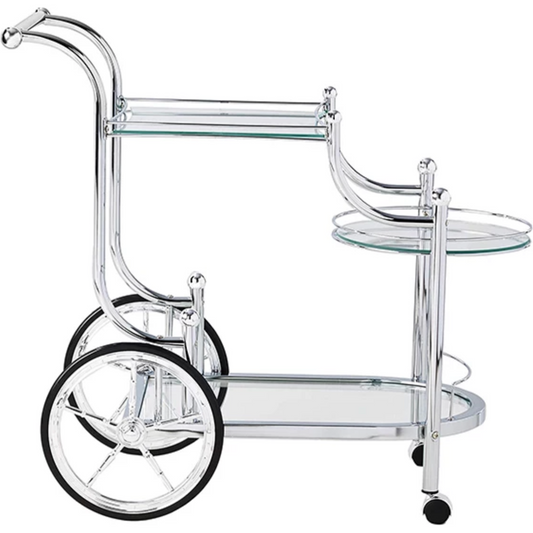 Luxury silver bar cart