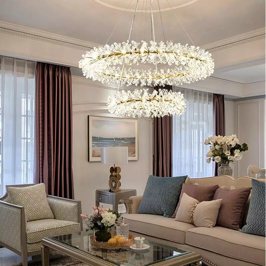 Modern Style Lights Luxury Gold Chandelier Crystal