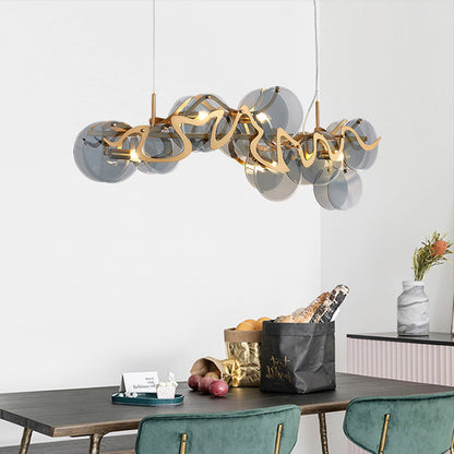 Gold led light modern luxury k9 crystal chandelier