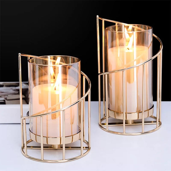 Iron Glass Table Candle Ornaments