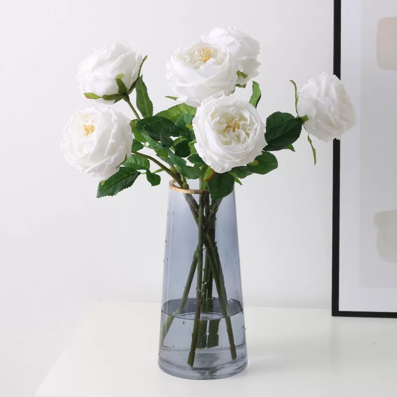 artificial real touch flower roses - pack of 5 stems – reddiamondfurniture