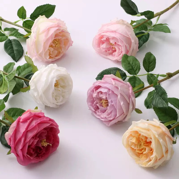 Artificial Real Touch Roses - pack of 5 Stems